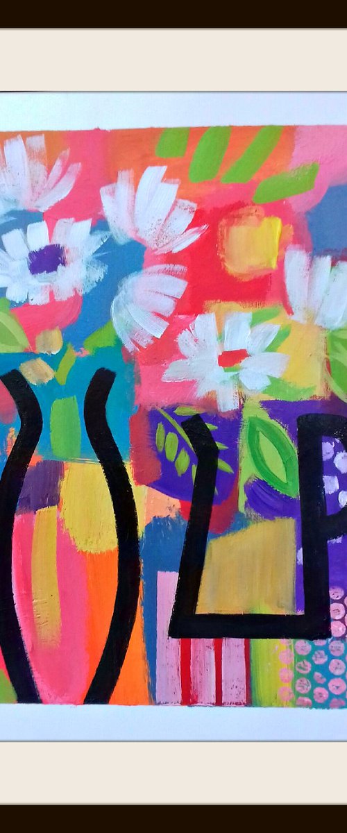 Abstract Summer Floral by Jan Rippingham