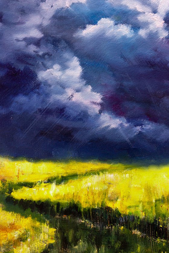 Abstract landscape ."Before the storm"