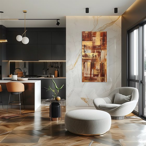 Field of Study Ochre 50x100x2 cm