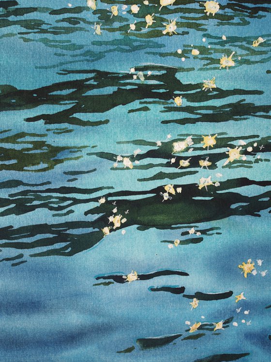 Reflection in the water - original watercolor