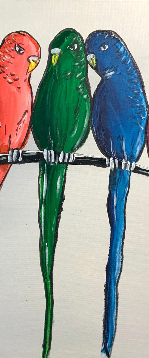 Rainbow Birds 2 by Aisha Haider