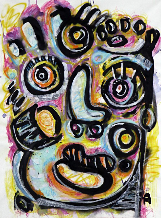 COLORFUL FACE 80x105cm