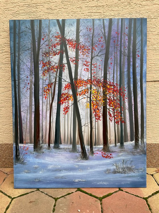 Individuality - autumn winter landscape, forest