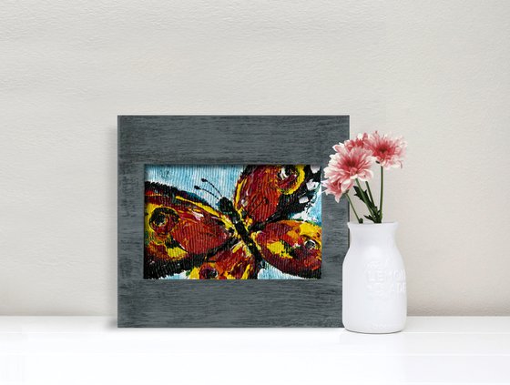 Butterfly Beauty 2 - Framed Painting by Kathy Morton Stanion