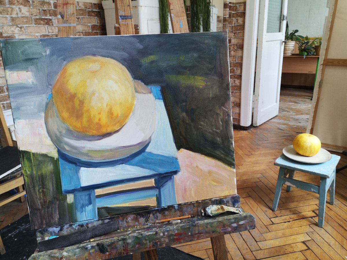 Impressionistic Still Life Oil Painting By Olga Samar, 24 X 20", Sweet Sunlight, Original Artwork