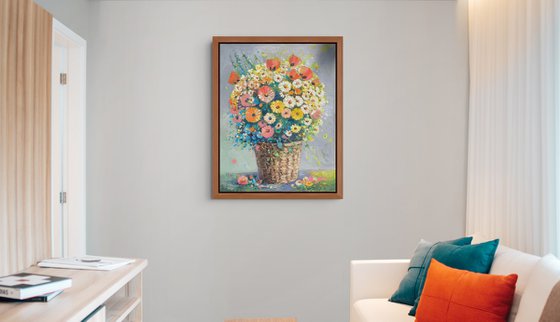 Wildflowers in a Basket