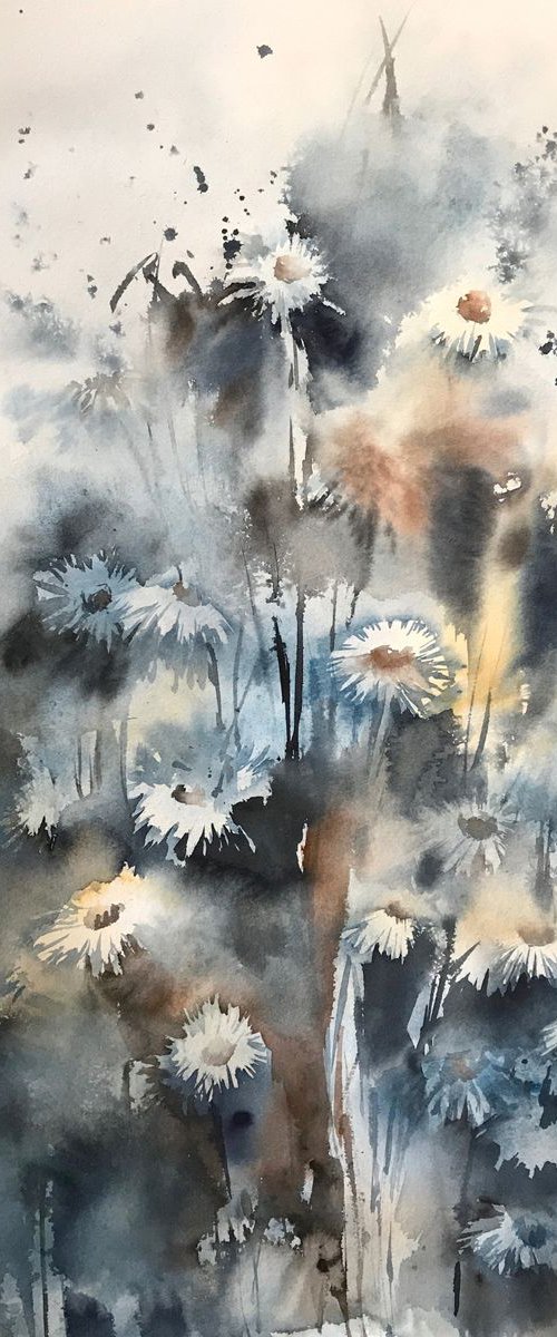 Daisies in blue n.1 by Sophie Rodionov