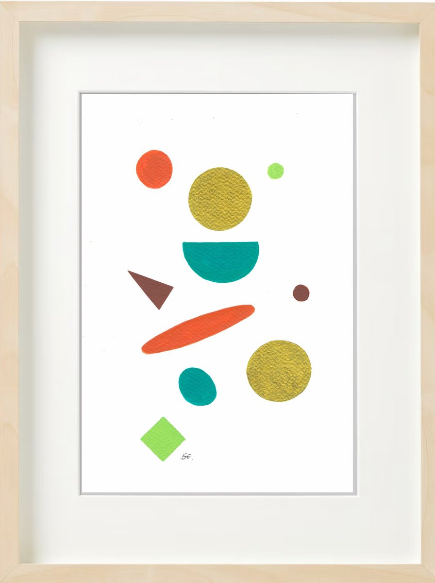 Abstract Acrylic Painting By Carla Sa Fernandes, 13 X 17, Ss97.S1, Original Artwork