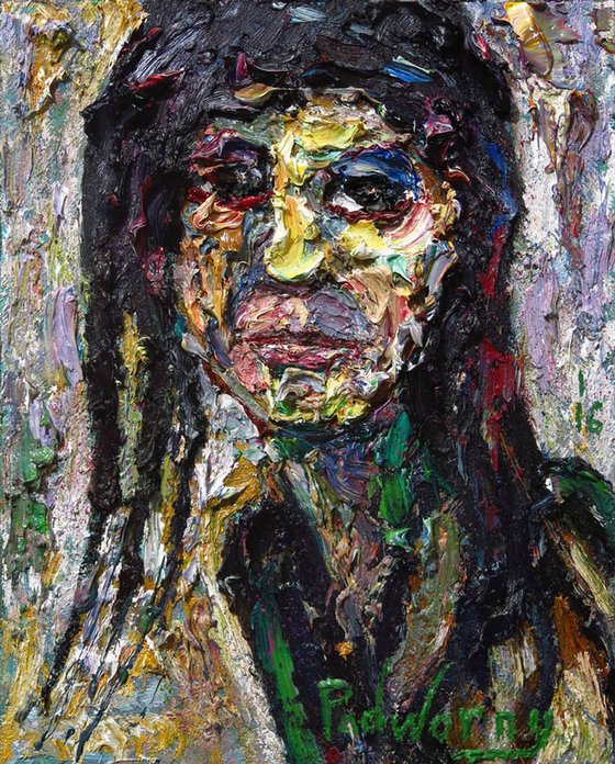 Original Oil Painting Portrait Expressionism