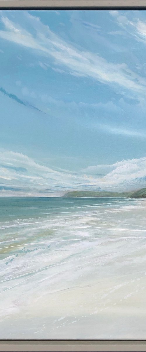 Polzeath Beach looking East by Jane Skingley