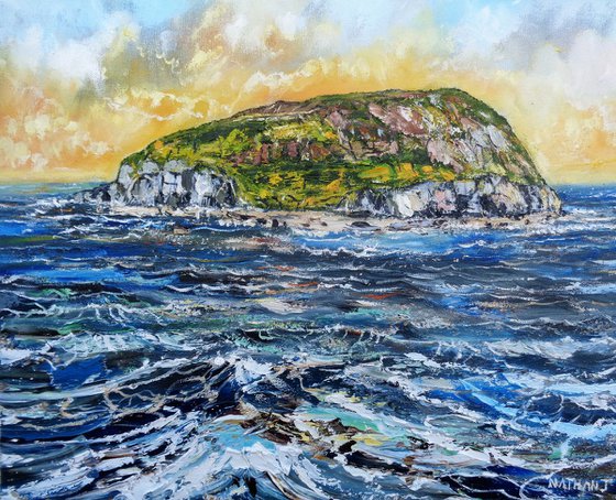 `Puffin Island` Penmon, seascape, waves, Anglesey coast