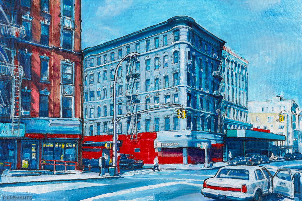 72 Street New York influenced by Hopper by Patricia Clements