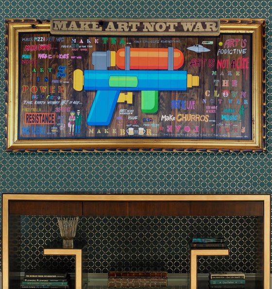 MAKE ART NOT WAR  (142 x 52cm) (55.9 x 28.3") XL!
