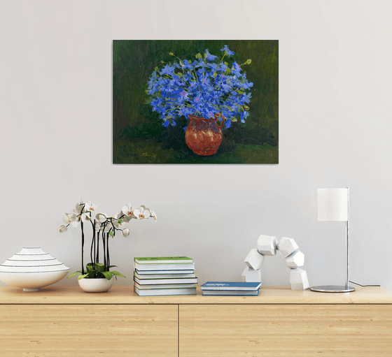 Cornflowers in a Vase