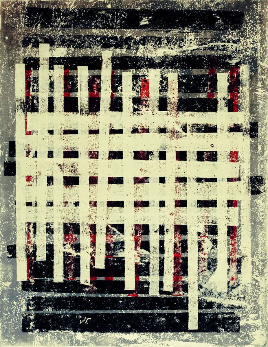 Abstract Acrylic Painting By Petr Strnad, 20 X 26", Position Vii., Original Artwork