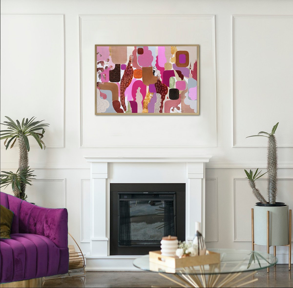 Memories In Amethyst And Burgundy By Martina Boycheva, 35 X 24, Artwork For Sale On Artfinder