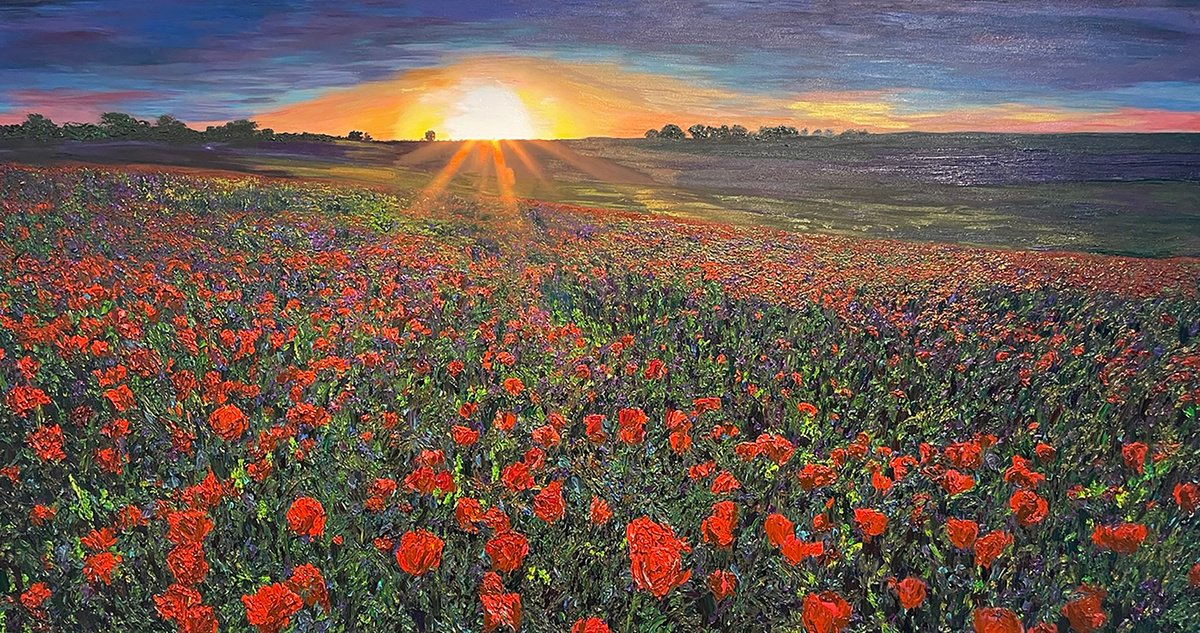 Impressionistic Landscape Oil Painting By Kenneth Halvorsen, 72 X 38", California