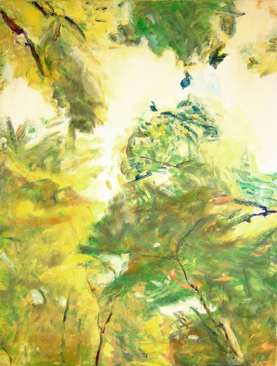 Organic Landscape Oil Painting By Sebastian Rudko, 24 X 31", In The Blink Of An Eye, Original Artwork