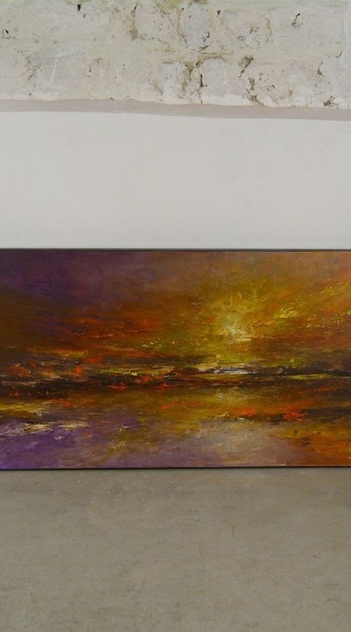 Lustrous Shore  (Large, Panoramic, 100x50cm) by Kalpana Soanes