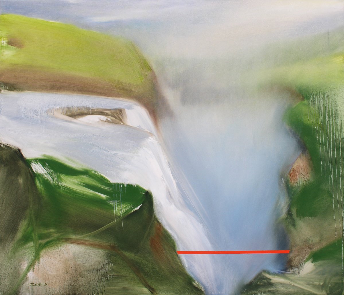 Waterfall By Emma Pesti, 47 X 39, Artwork For Sale On Artfinder