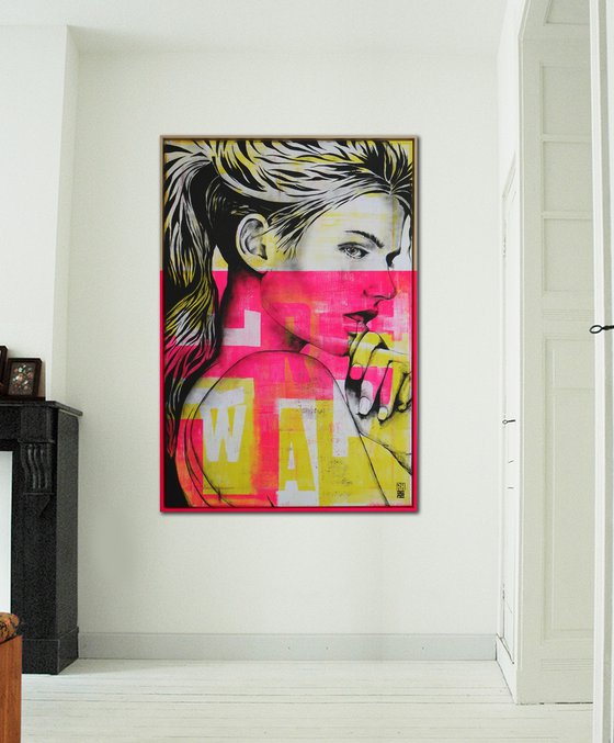 Neon Girl - Incl Custom Frame