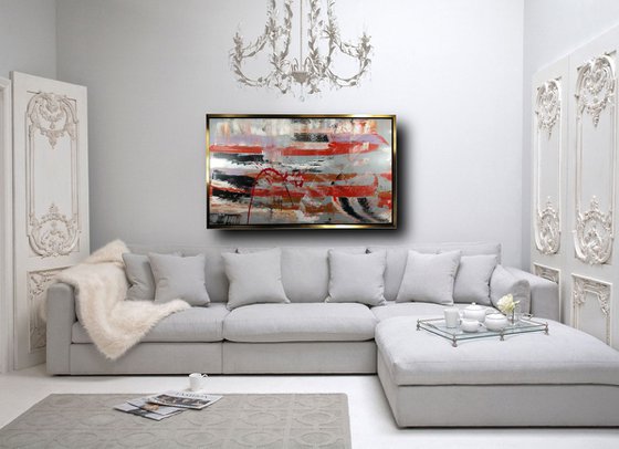 large abstract painting-120x70-cm-framed-title-c429