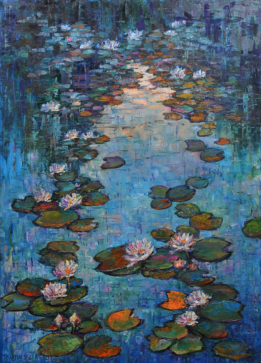 white water lilies by Irina Tolstikova