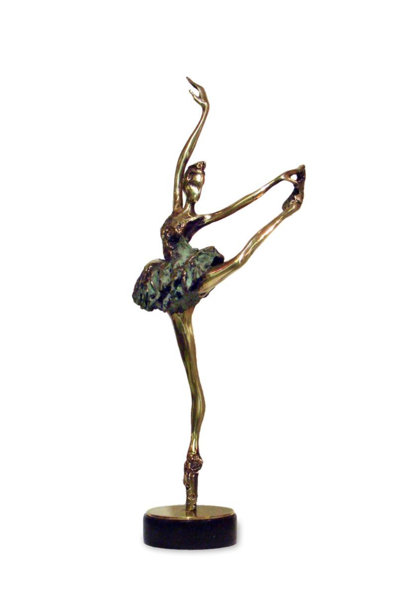 Expressive Bronze Sculpture , Ballerina By Ivan Minekov, 6 X 18, Artwork For Sale On Artfinder