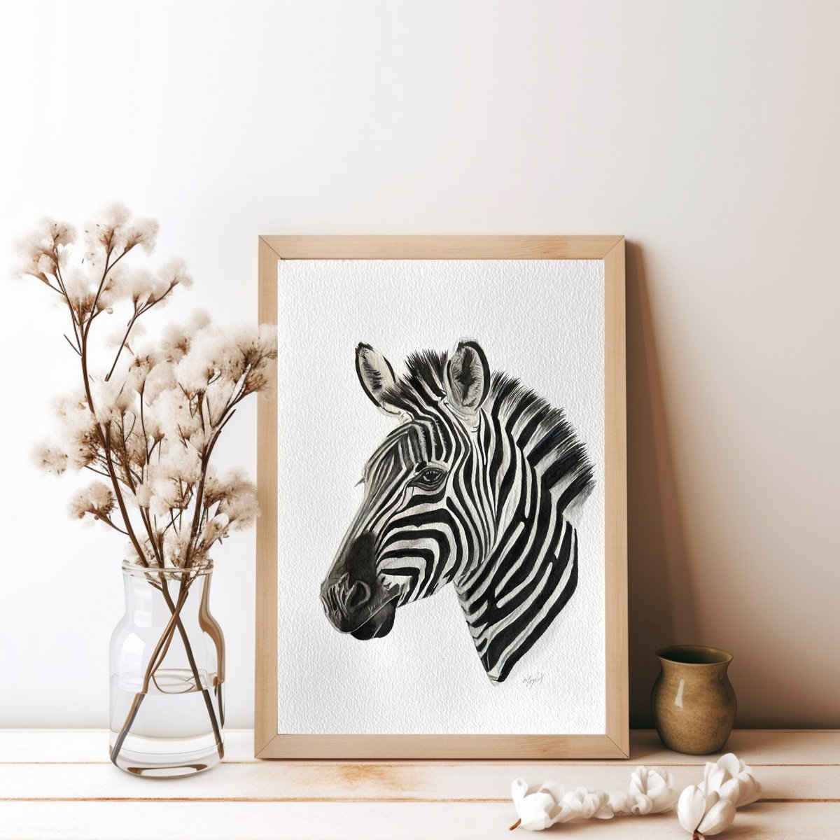 Impressionistic Watercolour , Zebra By Amelia Taylor, 8 X 12, Artwork For Sale On Artfinder