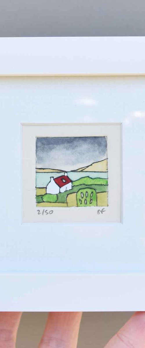 Mini framed cottage on the road to Applecross by Sally Fisher
