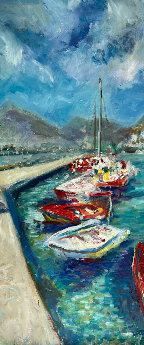 MORNING IN A LITTLE HARBOR by EGLE KURLIANSKAITE