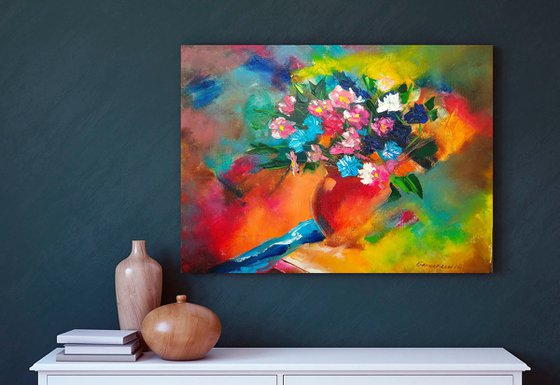 Bouquet of flowers in a vase