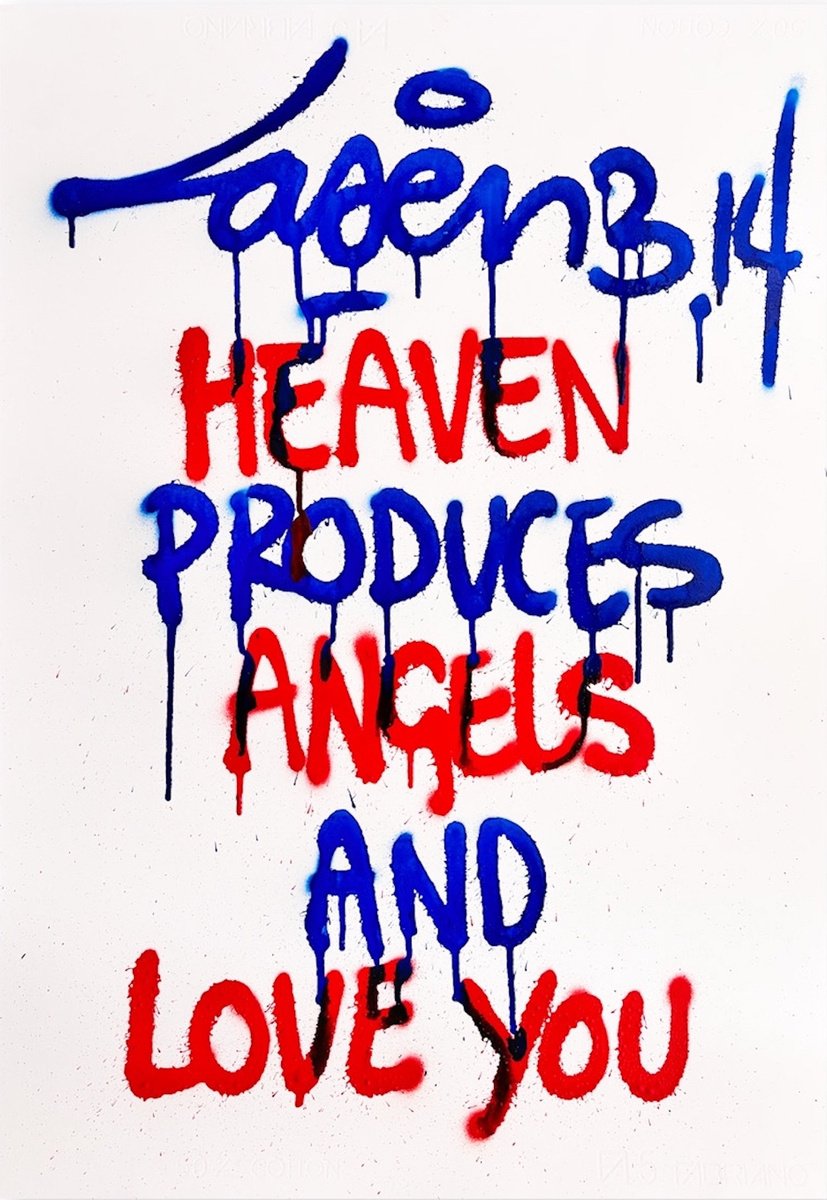 Urban And Pop Abstract Painting By Laser 3.14, 20 X 28", Heaven Produces Angels..., Original Artwork