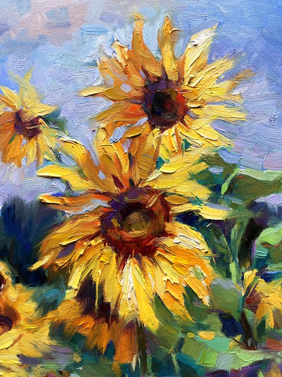 Sunflowers. The sketch