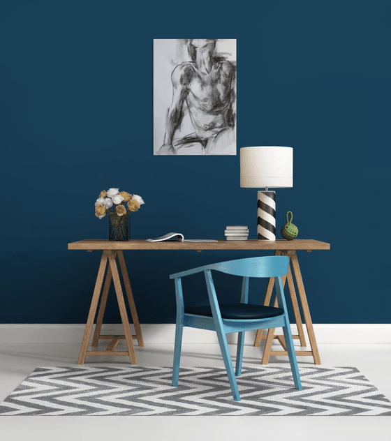 Sketch of a male torso