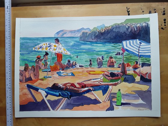 beach scene Mallorca