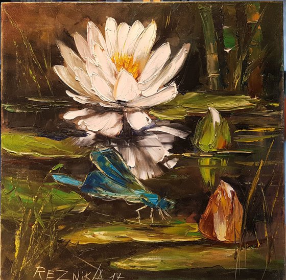 Water lily - painting with Valeria Lisogor