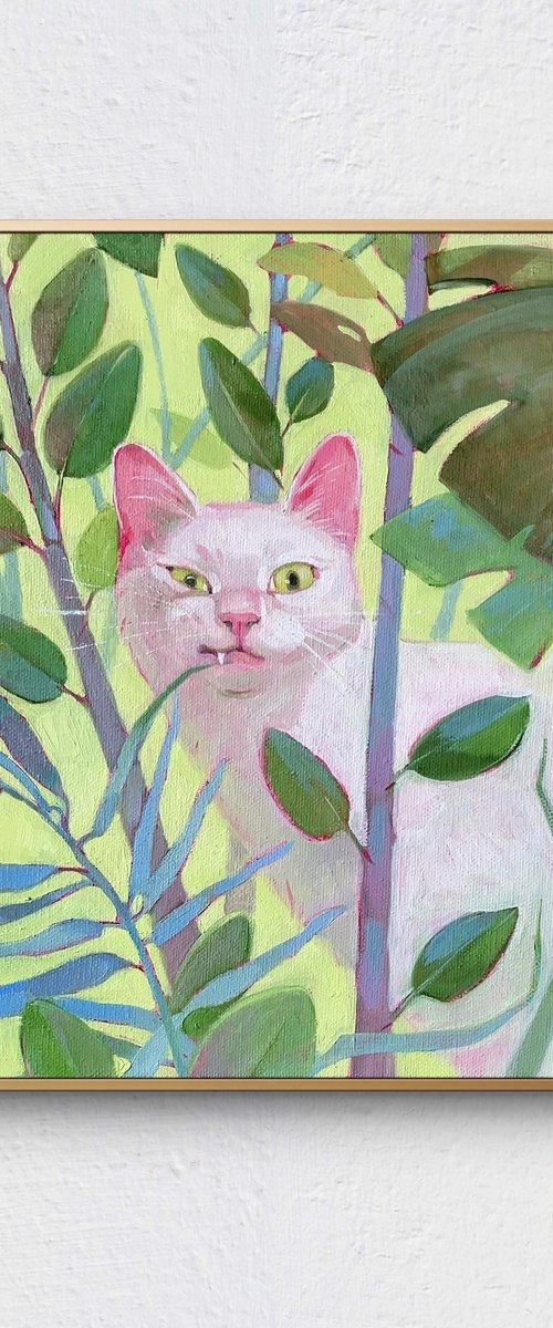 The cat in the jungle by Alexandra Sergeeva