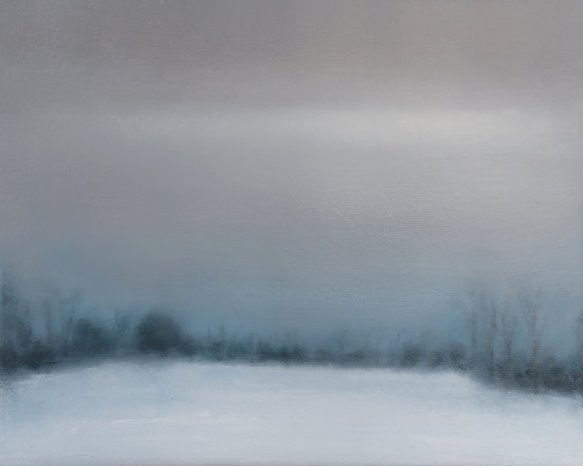 Winter Field In Silence By Howard Sills, 10 X 8, Artwork For Sale On Artfinder