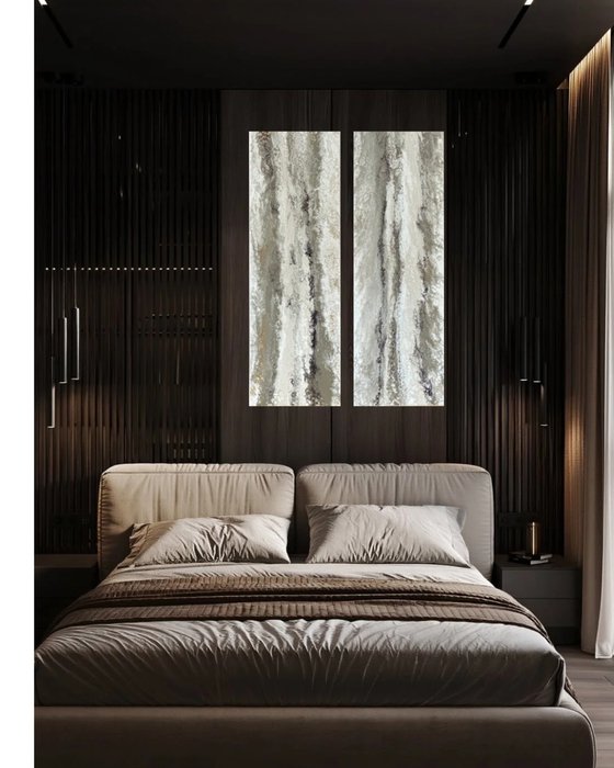 Diptych "Lithic Drift" (2 panel)