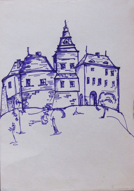 Old Castle 16 Drawing By Olga Bortsova Artfinder