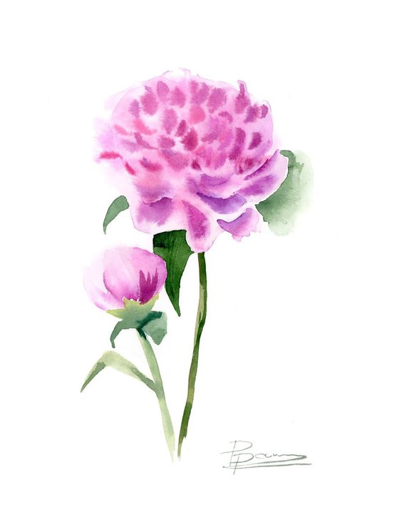 Pink Peony art