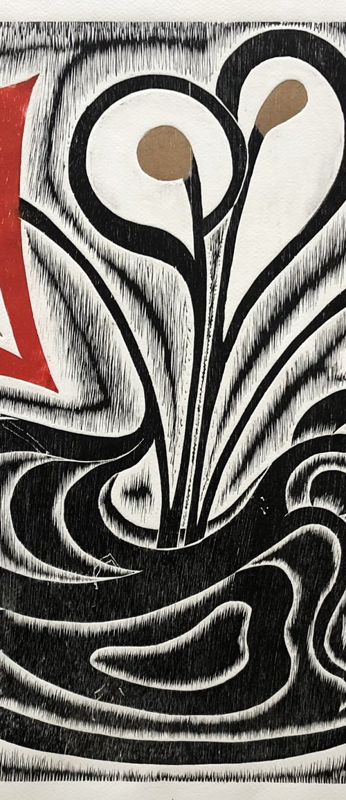 Red-golden flower by Sergei Monin