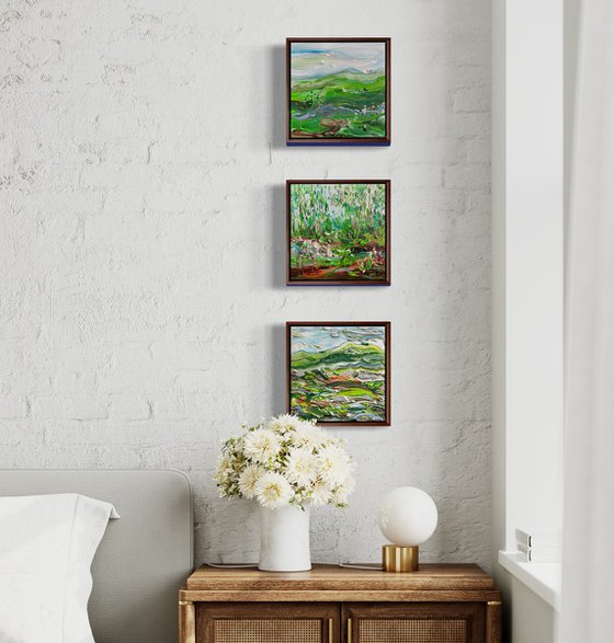 Windy hills - SET of 3