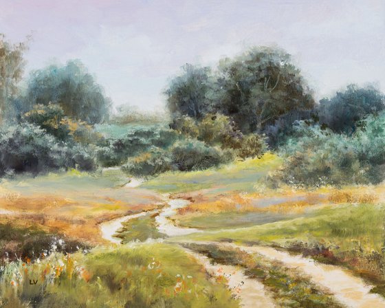Path through the sunny meadow