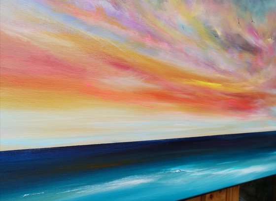 "The Symphony of Now" - Cornish Seascape, Art, Skyscape