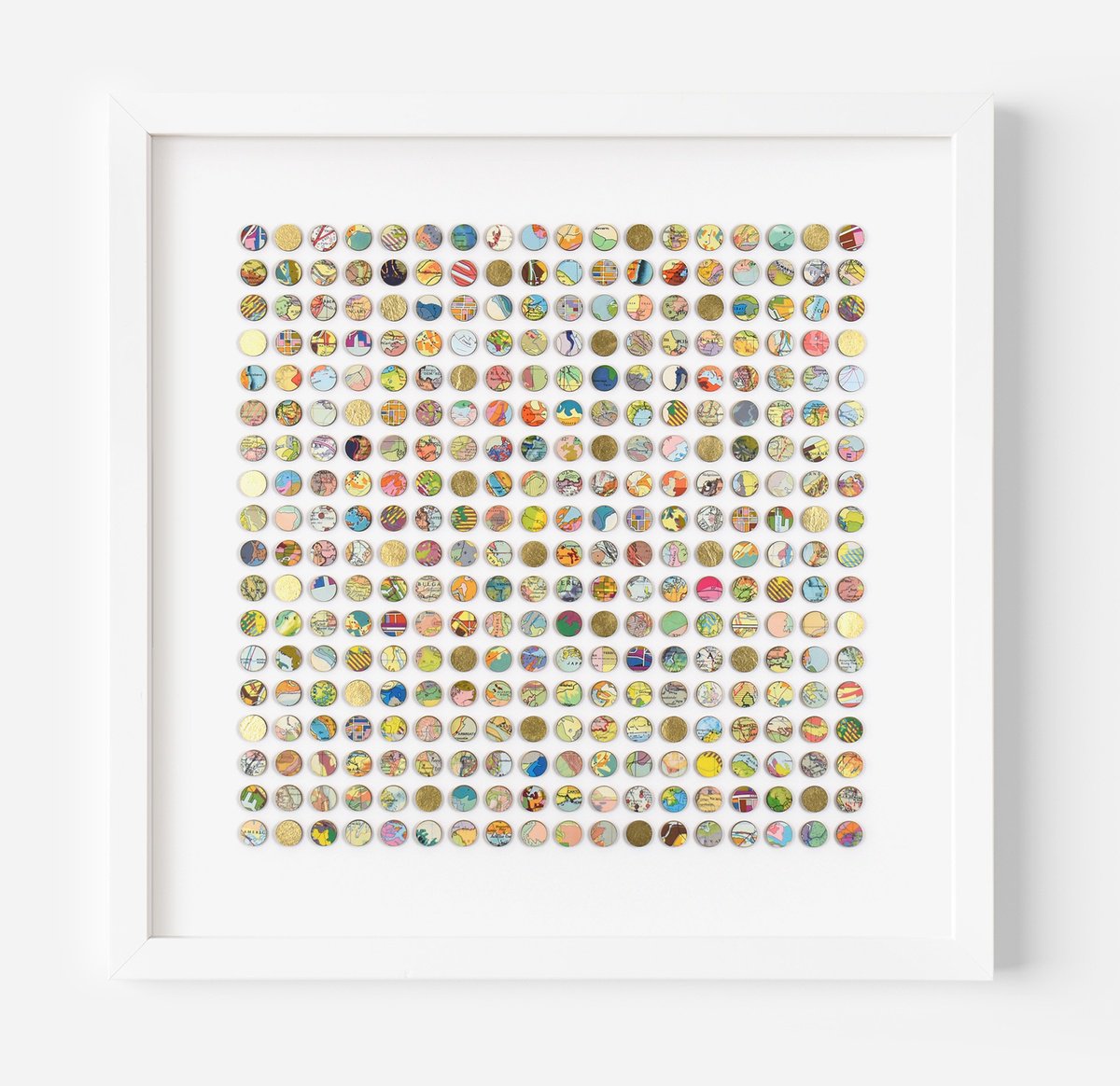 324 World Map Dots Collage by Amelia Coward