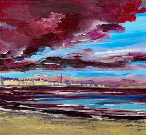 Stormy Sky over Weymouth Bay by Marja Brown
