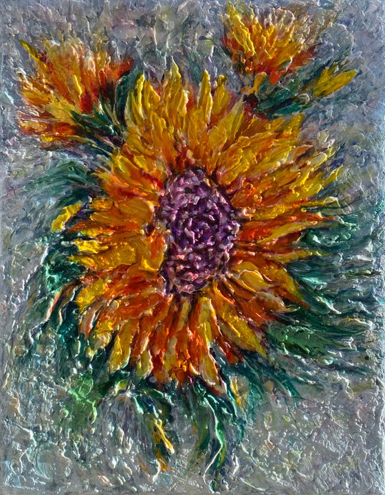 Sunflower Impasto Palette Knife