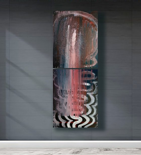 "Waterfall " diptych